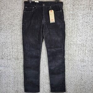 Levi's 511 Slim Corduroy Pants Mens 34x32 Black Stretch Casual Jeans NEW